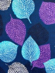  bright colored leaves African print fabric