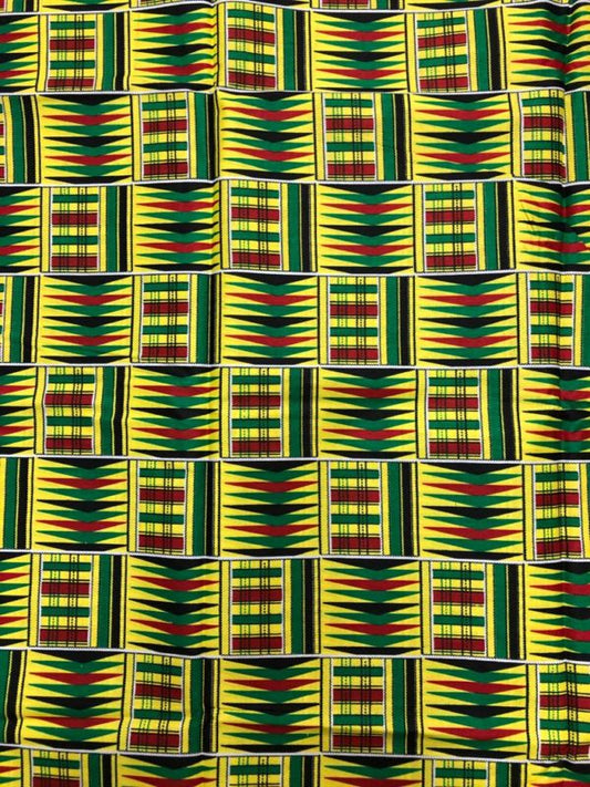 Authentic Yellow Kente Fabric in the USA