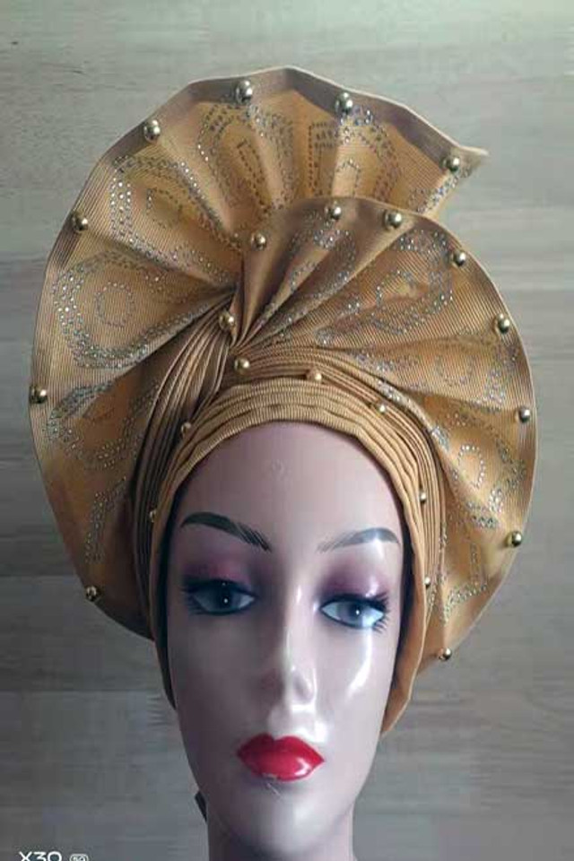 Gold Fan Autogele Head Tie
