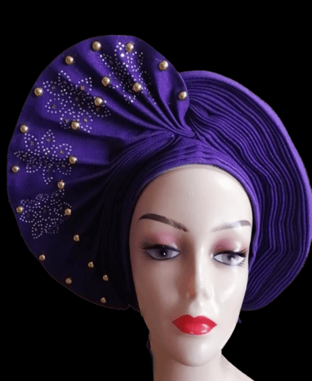 Purple Fan Autogele Head Tie