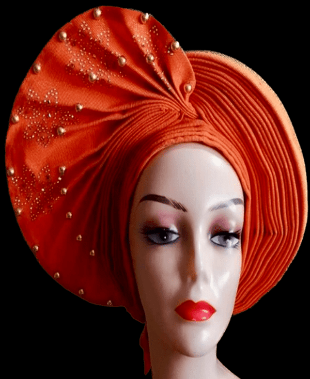 Orange Autogele Head Wrap