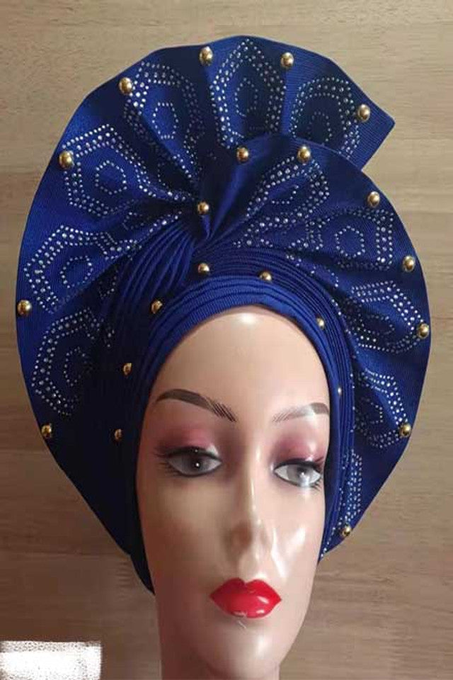 Blue Fan Autogele Head Wrap