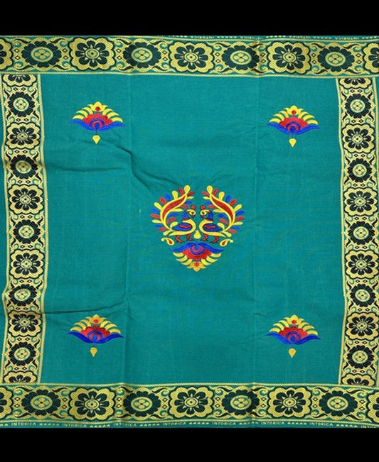 Buy Authentic Green Embroidered George Fabric in USA