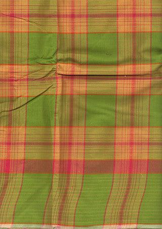 Green Peach Madras Plaid