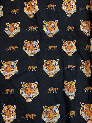 Buy Black Tiger Head Feni Isi Agu Fabric in USA