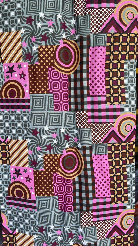Purple-Patterned African Print Fabric