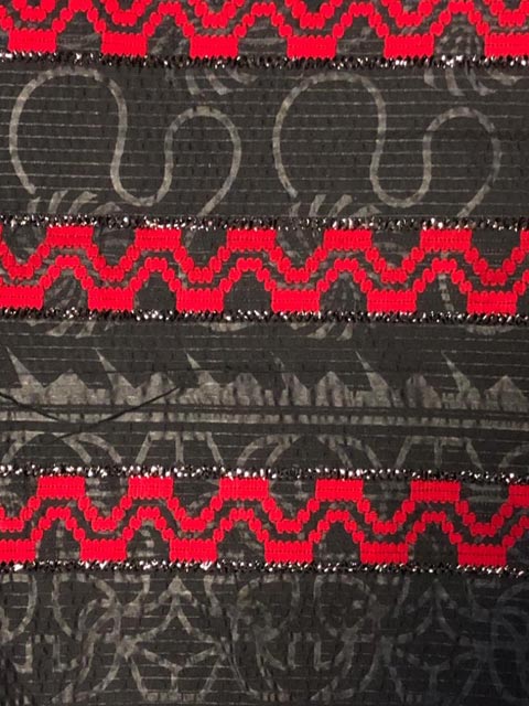 Buy African Brissi Funeral Cloth Fabric With Red Trimming in USA ...