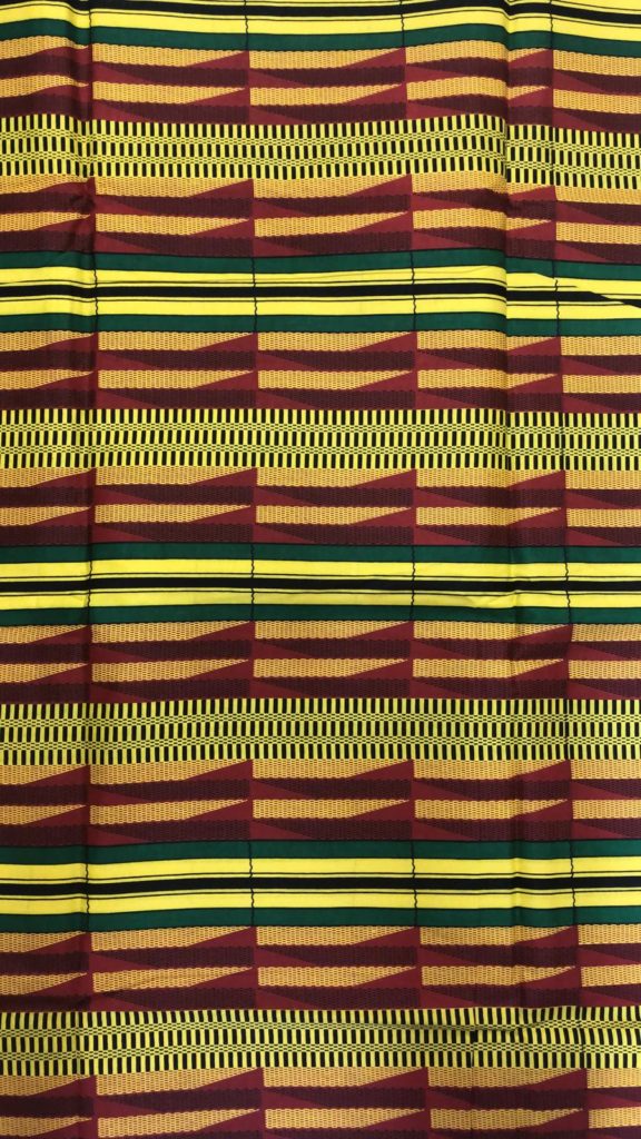 yellow Kente fabric