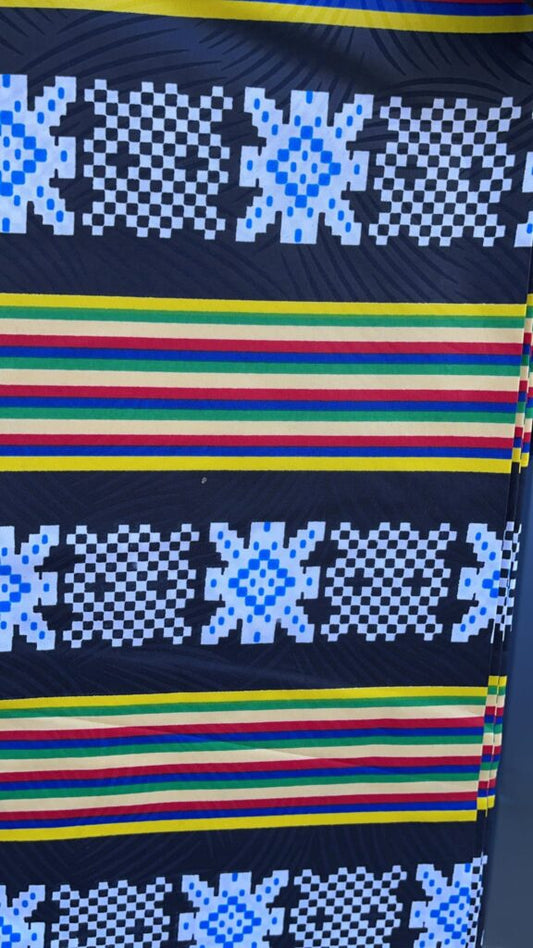 Buy Deep Blue Kente Print