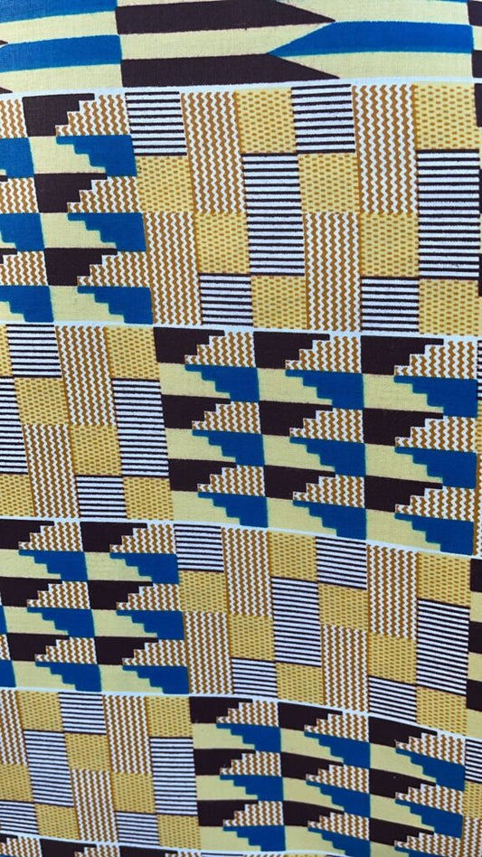 100% cotton Ghana Kente fabric