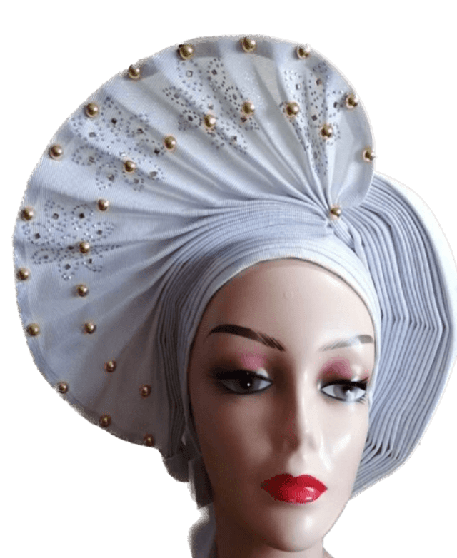 White Autogele Head Tie