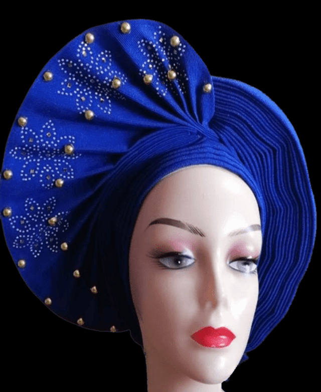 Blue Fan Autogele Head Tie