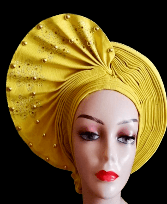 Yellow Autogele Head Wrap