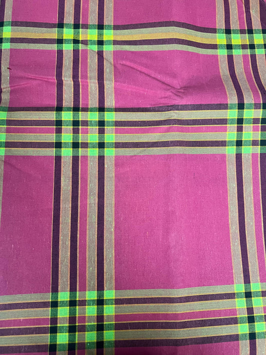 Shop Pink Green Plain George Fabric in USA